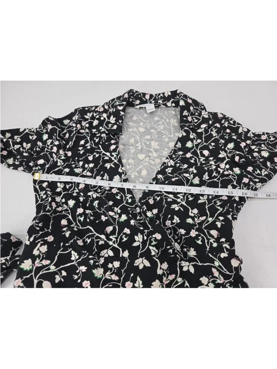 DVF Diane Von Furstenberg Amelianna Wrap Dress Black Multi Print Size 8 Womens - Picture 10 of 12